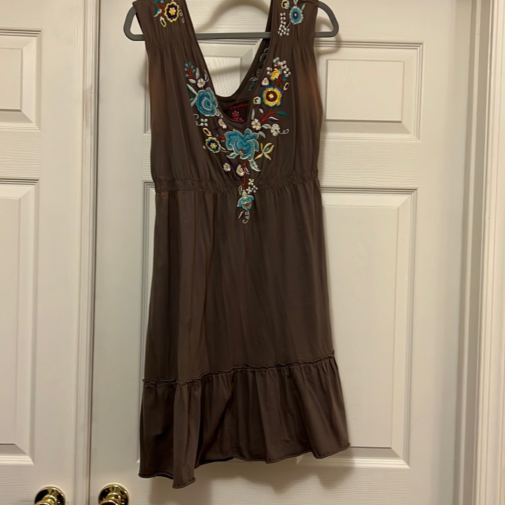 Johnny Was.  Gorgeous dress. Embroidery is classic, Small bleach mark on right